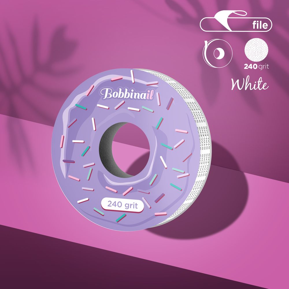 Disposable white abrasive tape EXPERT refill for plastic case