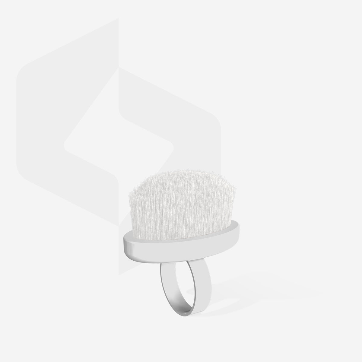 Finger ring manicure brush EXPERT 03 for dust removal (Mini, 10 pcs)