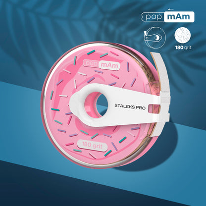 Disposable white abrasive tape papmAm EXPERT in plastic case