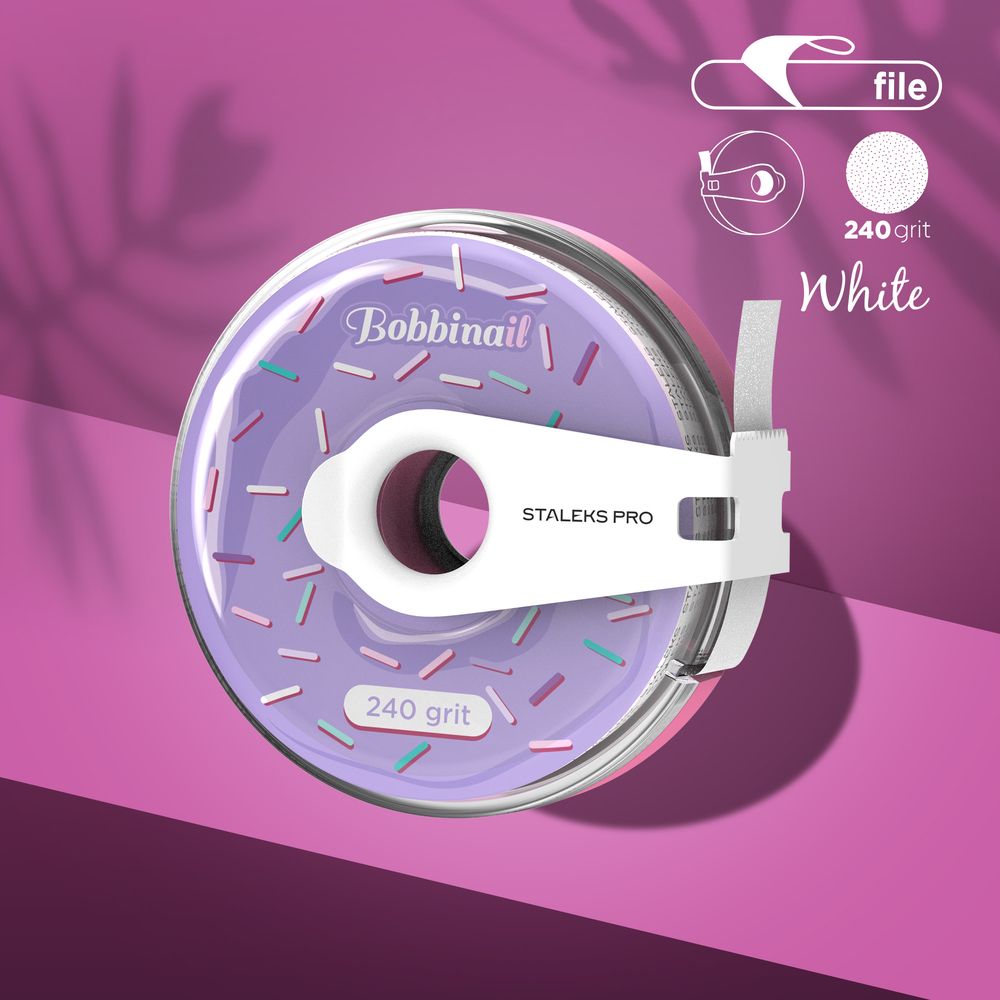 Disposable white abrasive tape EXPERT in plastic case